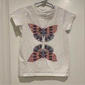 Tea kids | White butterfly graphic t-shirt | Size 5